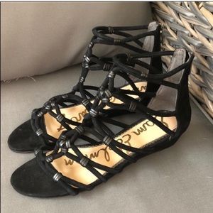 Sam Edelman Daryn Black Suede Gladiator Sandals~ Size 7.5